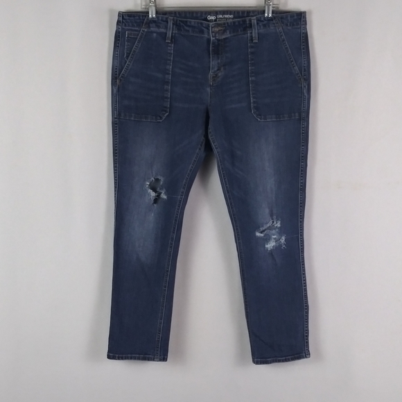 Gap girlfriend blue jeans Women's size 16 - Picture 2 of 4
